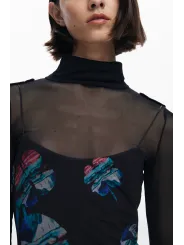 "Elegantes Desigual Schwarzes Damenkleid - Modell 25WWVK03"