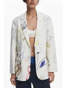 Desigual Classic Damenjacke Weiß - Stilvoll und Elegant