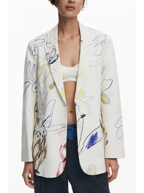 Desigual Classic Damenjacke Weiß - Stilvoll und Elegant