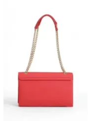 Korallenfarbene Love Moschino Handtasche mit Kette