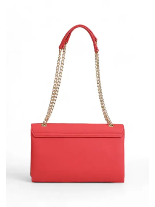 Korallenfarbene Love Moschino Handtasche mit Kette