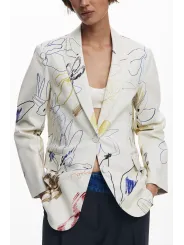 Desigual Classic Damenjacke Weiß - Stilvoll und Elegant