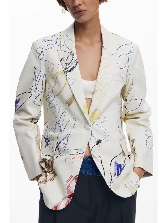 Desigual Classic Damenjacke Weiß - Stilvoll und Elegant