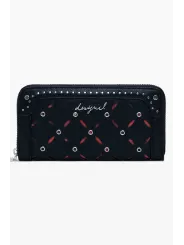 Desigual Damen Schwarze Brieftasche - Stilvoll & Elegant