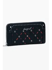 Desigual Damen Schwarze Brieftasche - Stilvoll & Elegant