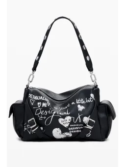 "Desigual Damen Tasche Schwarz – Einzigartiges Einzelstück"