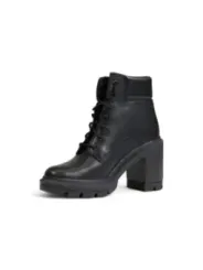 Schwarzer Timberland Lederstiefel mit Absatz