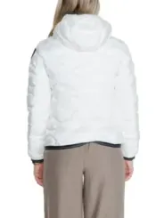 Gepolsterte Blauer Damenjacke von hinten