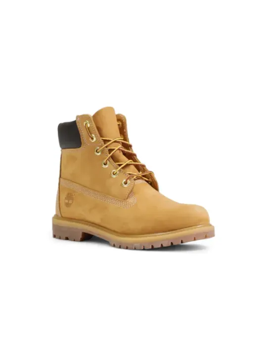 Gelbe Timberland Stiefel mit Schnürsenkeln Gelbe Timberland Stiefel mit Schnürsenkeln