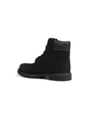 Schwarzer Timberland Kampfstiefel Seitenansicht