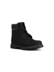 Schwarzer Timberland Stiefel Seitenansicht
