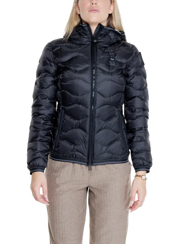 Schlanke, gesteppte Blauer Pufferjacke
