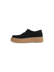 Schwarze Clarks Wallabee Wildledermokassins
