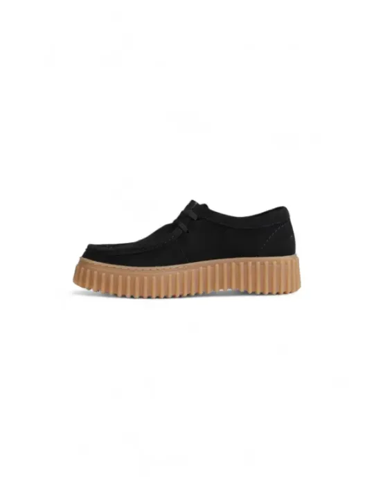 Schwarze Clarks Wallabee Wildledermokassins