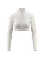 Grauer Kappa Rollkragen-Crop-Top