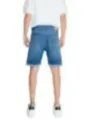 Blaue Denim-Shorts mit Umschlag
