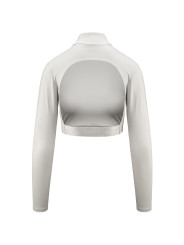 Graue Kappa Damen Cropped Longsleeve