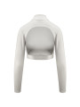 Graue Kappa Damen Cropped Longsleeve