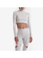 Weiße Sportleggings und Crop-Top