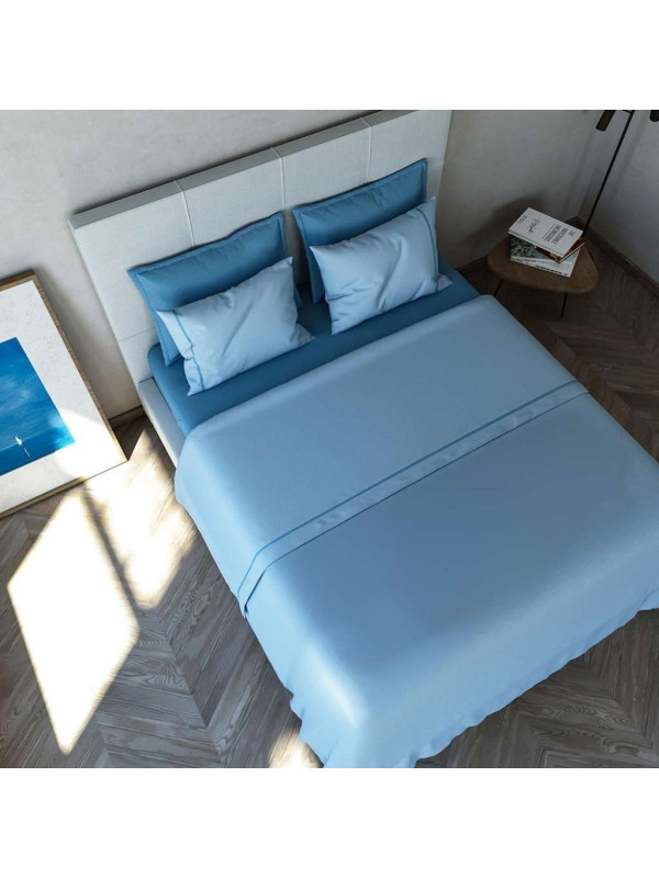 Bettbezug Le Telerie - Set completo letto lenzuola cotone - Blau 50,00 € 8054806102231 | Planet-Deluxe