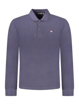 "Stilvolles Napapijri Herren Langarm Poloshirt in Blau"