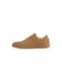 Tanfarbene, schlichte Schnürschuhe aus Leder