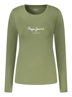 Pepe Jeans Damen Langarmshirt Grün - Stilvolles T-Shirt