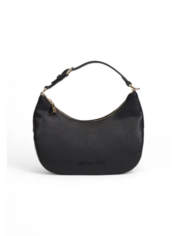 Schwarze Love Moschino Schultertasche Leder Schwarze Love Moschino Schultertasche Leder