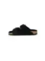 Schwarze Birkenstock-Sandalen mit Korkfußbett