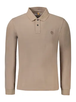 "Timberland Herren Langarm Poloshirt Braun – Stil & Komfort"