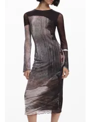 Desigual Damen Maxi-Kleid Braun – Eleganz pur