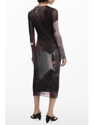 Desigual Damen Maxi-Kleid Braun – Eleganz pur