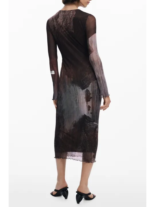 Desigual Damen Maxi-Kleid Braun – Eleganz pur