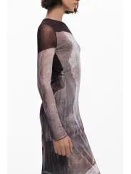 Desigual Damen Maxi-Kleid Braun – Eleganz pur