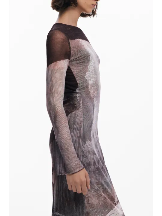 Desigual Damen Maxi-Kleid Braun – Eleganz pur