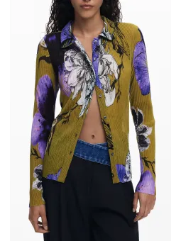 Desigual Damen Langarmshirt Grün - Stilvoll & Modern