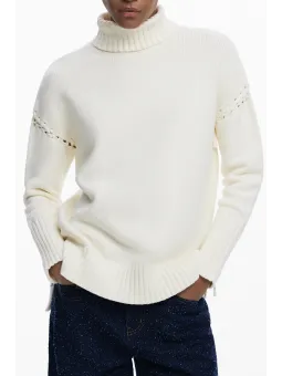 Desigual Weißer Damenpullover - Stilvolle Eleganz in Weiß