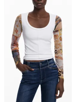 Desigual Damen Pullover-Bluse Weiß – Stil & Komfort