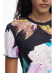 Desigual Damen T-Shirt Schwarz - Stilvoll & Komfortabel