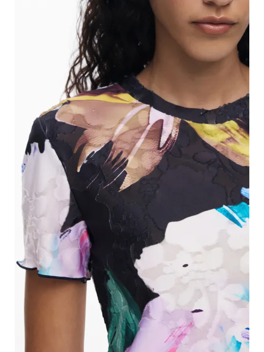 Desigual Damen T-Shirt Schwarz - Stilvoll & Komfortabel