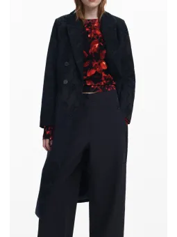 Schwarzer Desigual Damenmantel – Stilvoll und Elegant