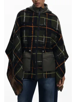 "Desigual Damen Poncho Bluse Grün – Stilvoll & Einzigartig"