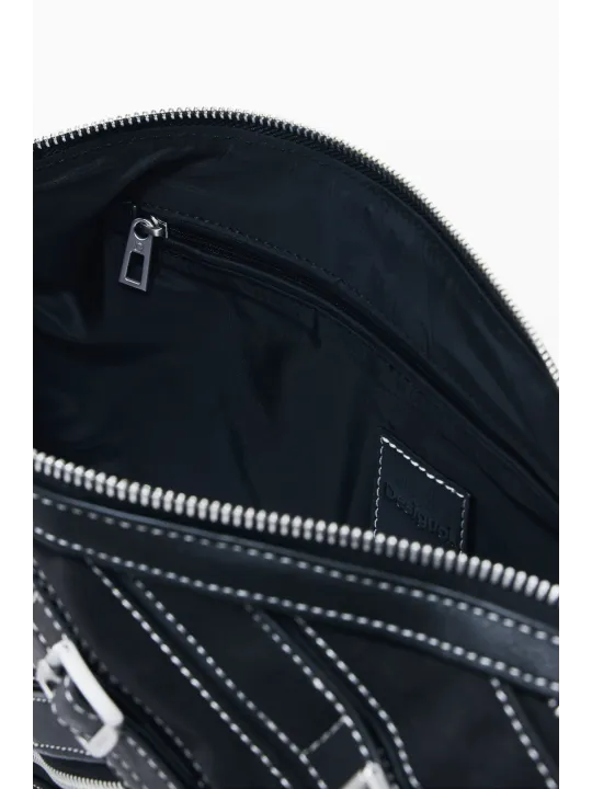 Desigual Damen Tasche - Einzigartige Schwarze Seltenheit