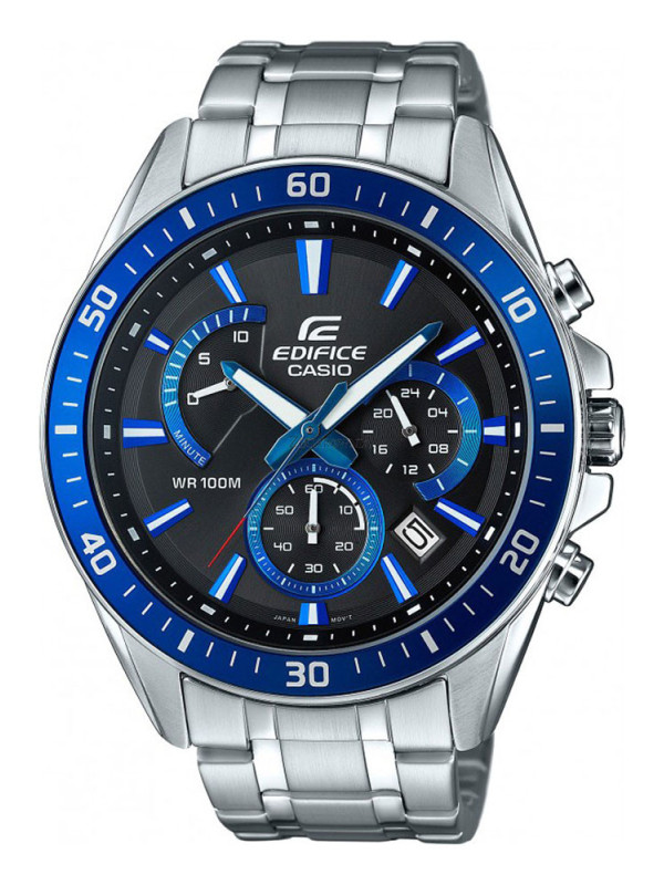 Stilvolle Casio Edelstahl-Chronographenuhr Grau Stilvolle Casio Edelstahl-Chronographenuhr Grau
