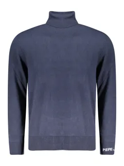 "Pepe Jeans Herrenblauer Turtle Neck Pullover – Stilvoller Komfort"