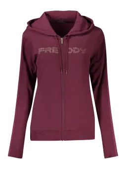 Freddy Lila Damen Sweatshirt mit Reißverschluss - Elegant & Bequem