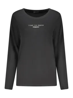 "FREDDY Damen Langarm T-Shirt Schwarz – Stil & Komfort"