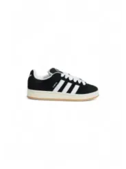 Schwarze Adidas Wildledersneakers mit Streifen