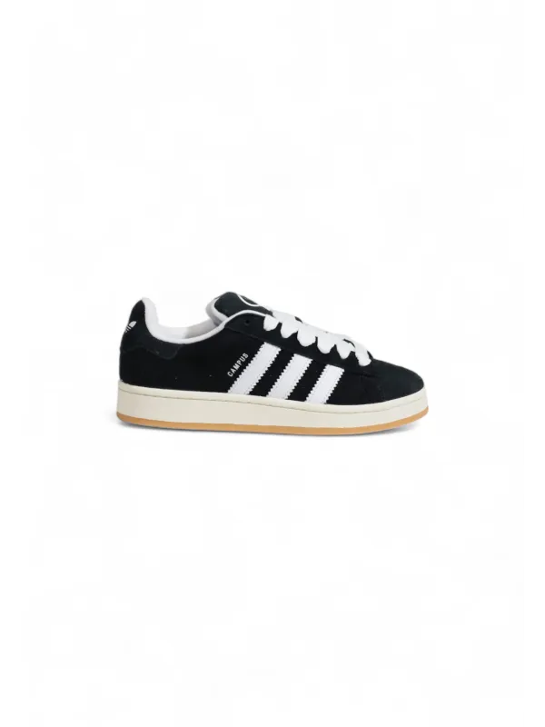Schwarze Adidas Wildledersneakers mit Streifen