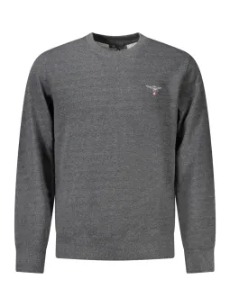 Military Academy Herrensweatshirt Grau mit Reißverschluss